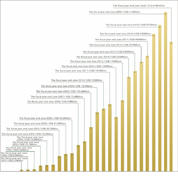 Information on Daiichi Realtor's annual sales figures.